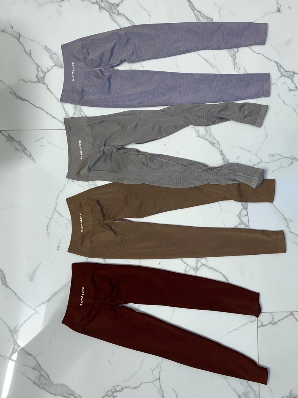 Alphalete Women's Leggings Set - Lavender, Gray, Brown, Burgundy